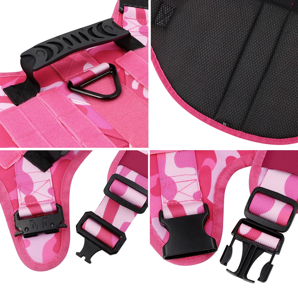 PETRAVEL Military Camouflage Dog Harness For Active Training