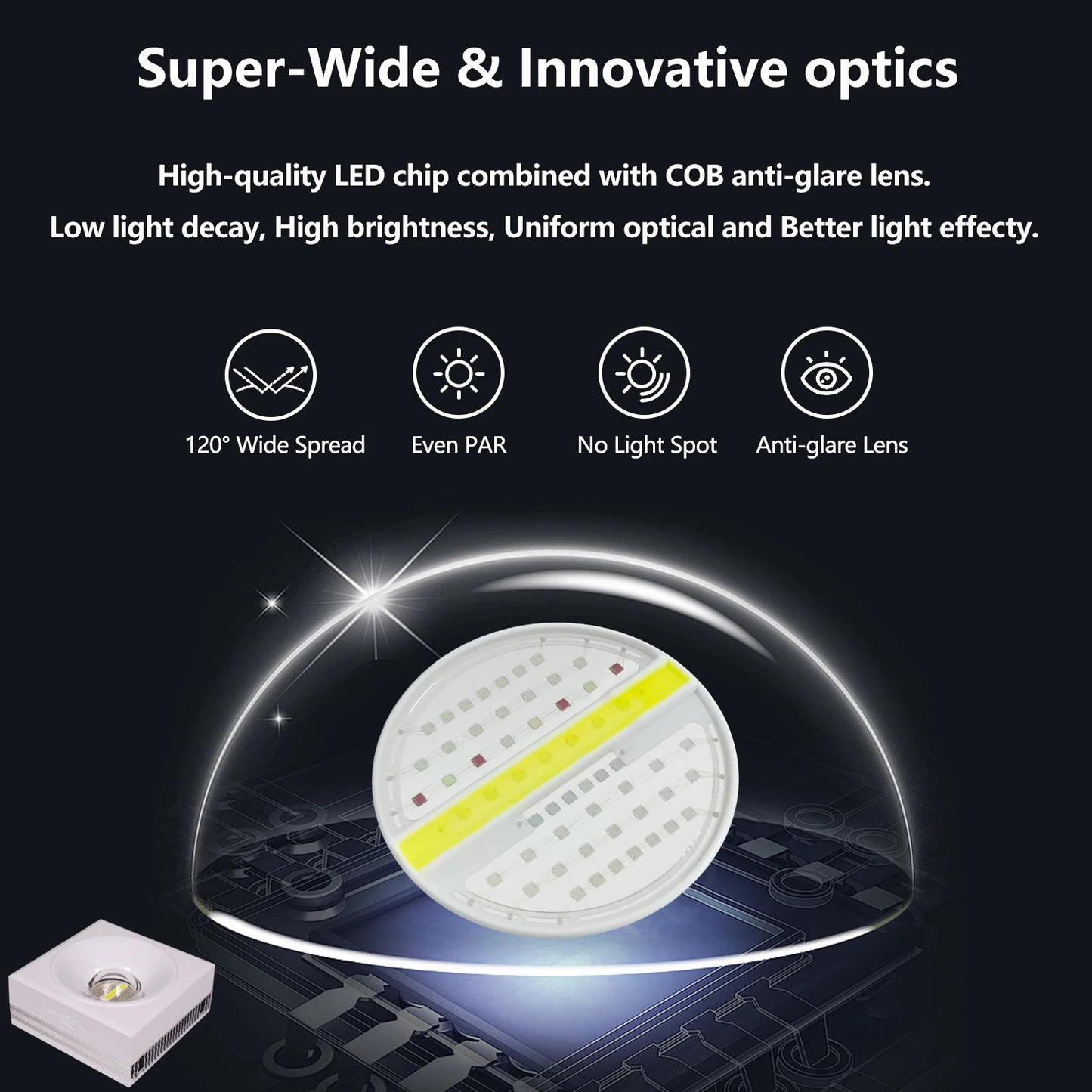 PopBloom Marine Aquarium LED Light 100W For Reef Tanks