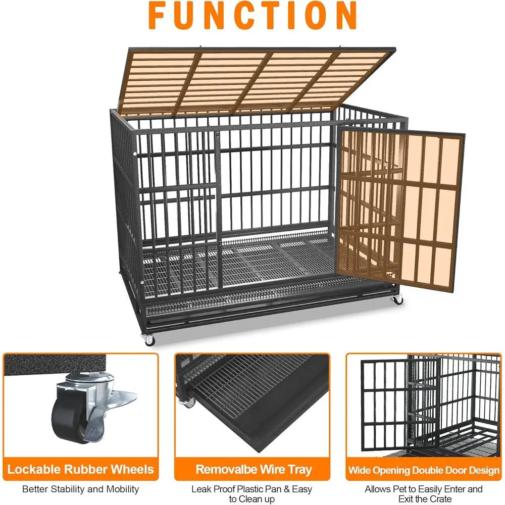 Indestructible Escapeproof Dog Crate Cage For Large Dogs