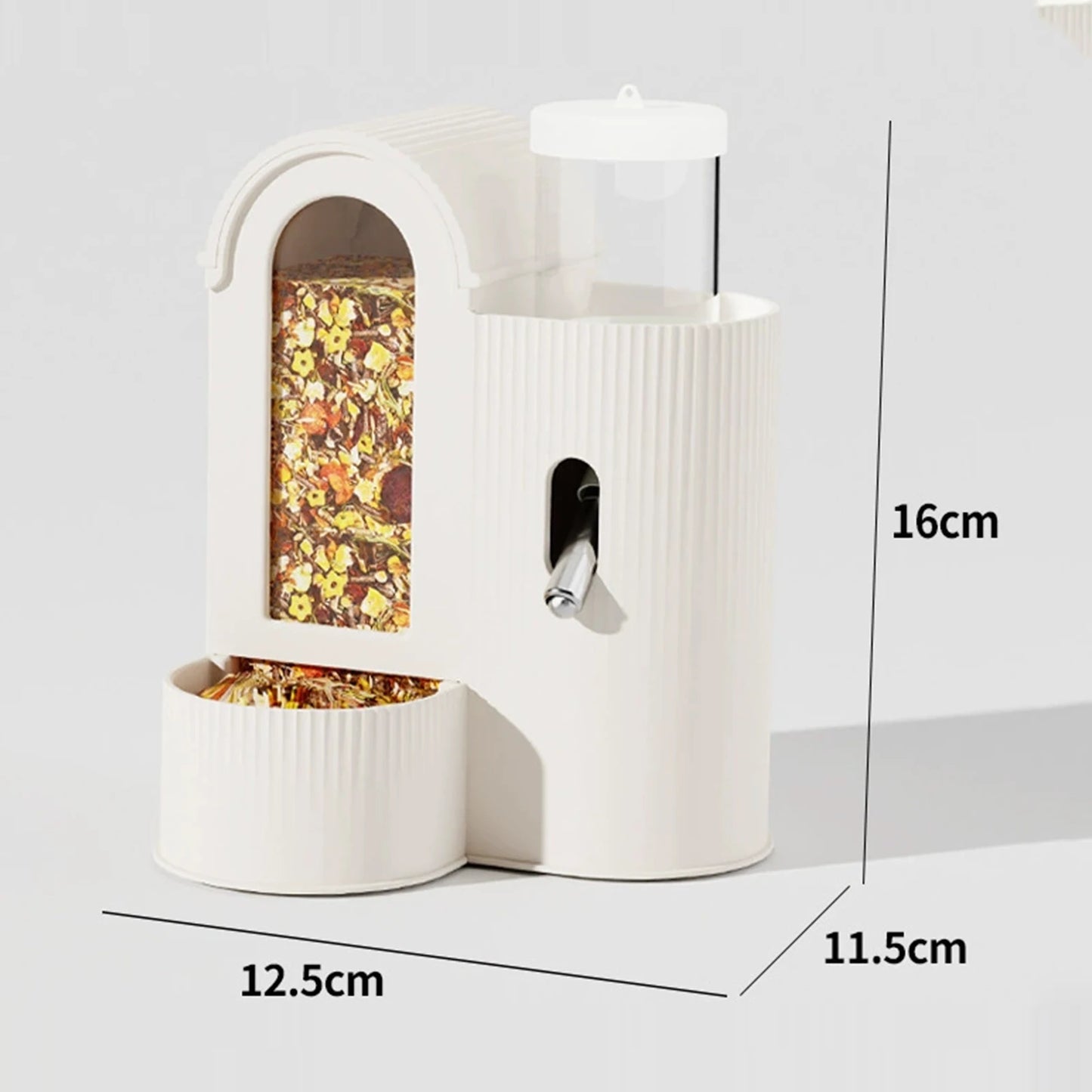 Alloet 2 In 1 Automatic Food Bowl Waterer For Pets