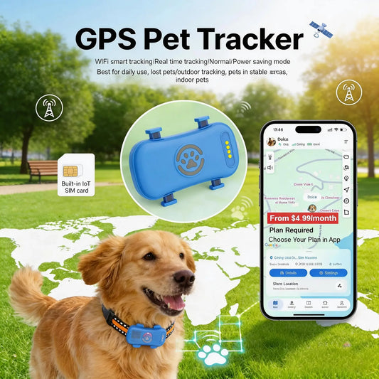 GPS Pet Tracker 4G for Dogs and Cats IP67 Waterproof