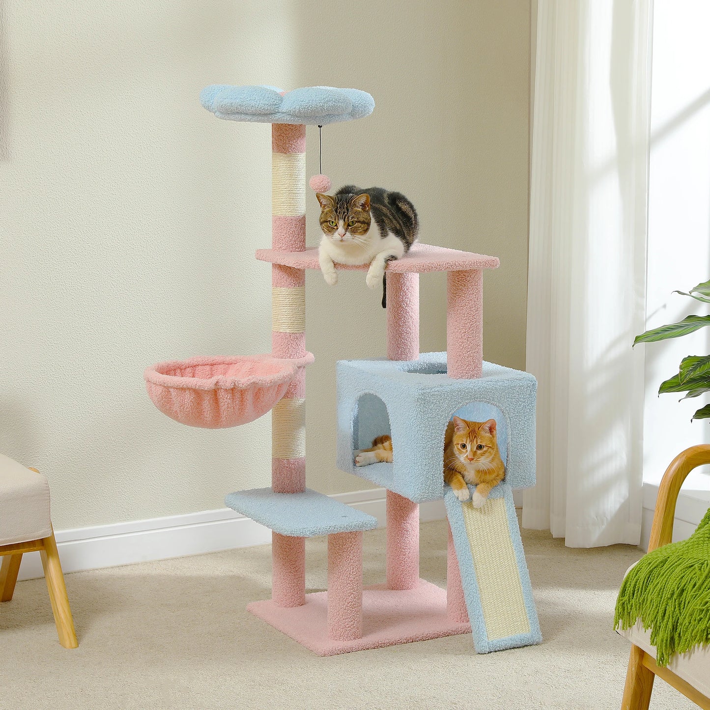 PAWZ Road Flower Cat Tree Scratching Posts Sisal Covered