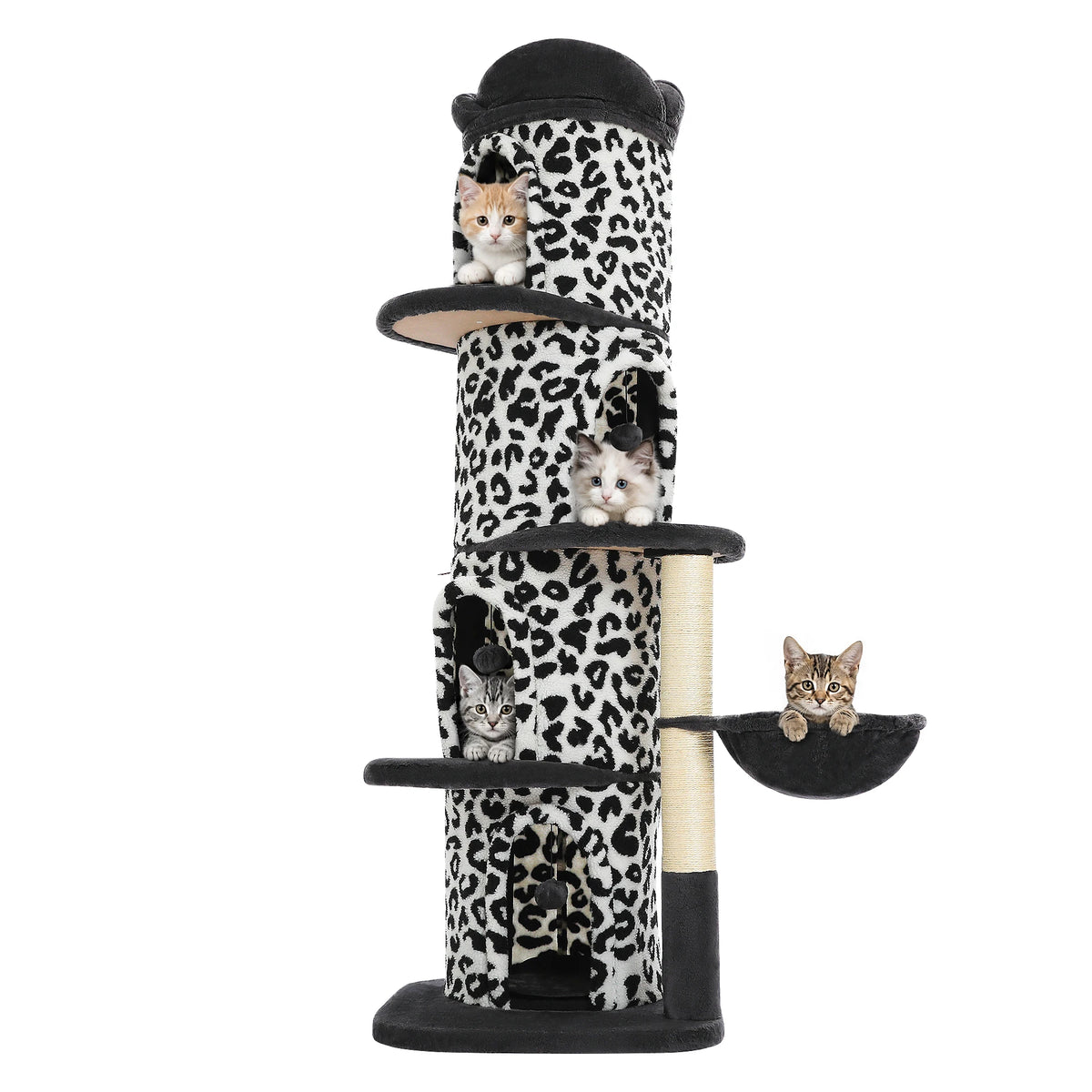 P Premium Cat Tree Tower With Four Condos And Scratcher