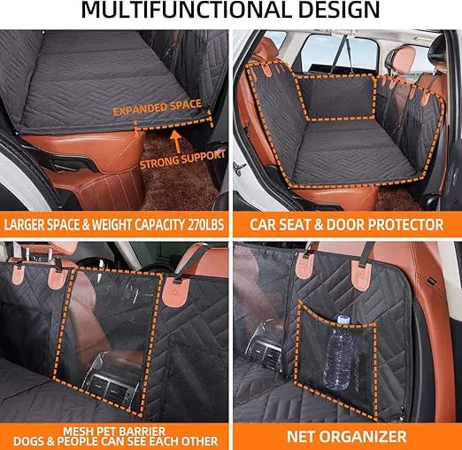 Premium Back Seat Extender Dog Hammock For Car Seat Cover