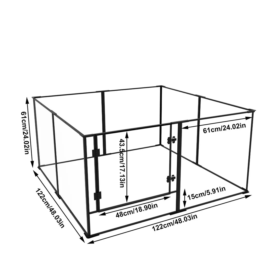 Bingopaw 8 Panel Acrylic Dog Playpen Indoor Pet Fence