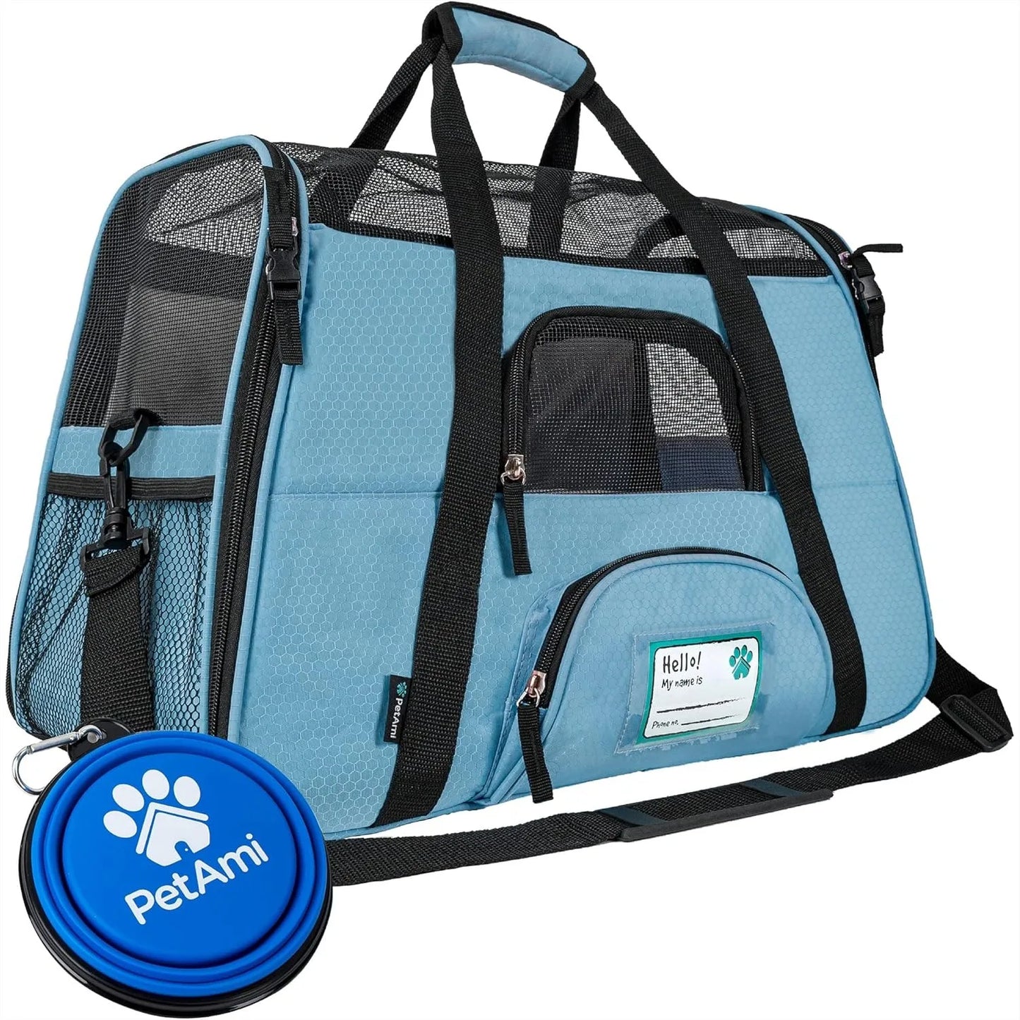 Airline Approved Soft Sided Pet Carrier For Cats And Small Dogs With Sherpa Bed