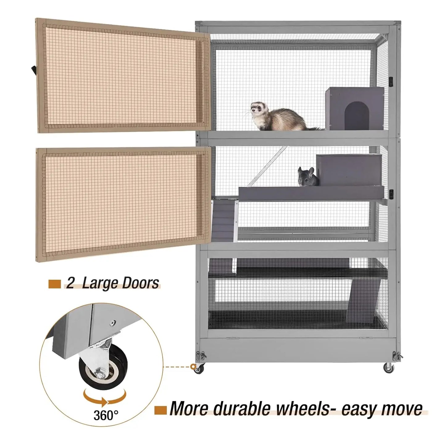 Critter Nation Ferret Cage for Small Pets Four Level Enclosure