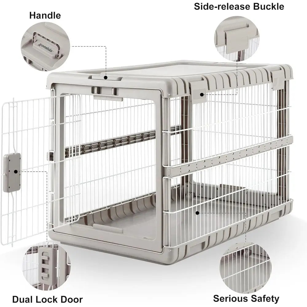Collapsible Heavy-Duty Dog Kennel for Large Dogs