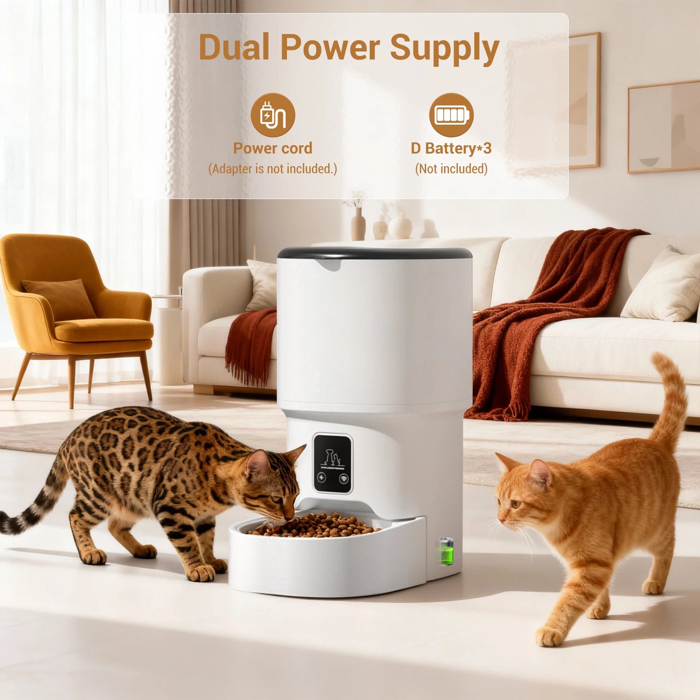 HiMISS 4L Automatic Cat Feeder With Timer And Portion Control