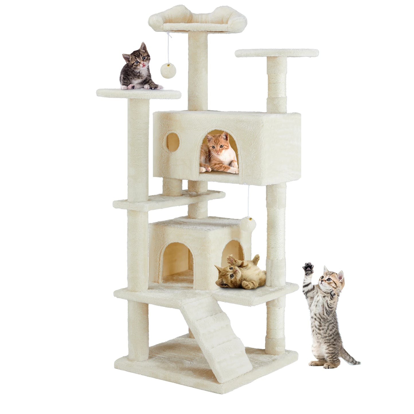 JHK Multi-Level Cat Tree Tower With Sisal Scratching Post