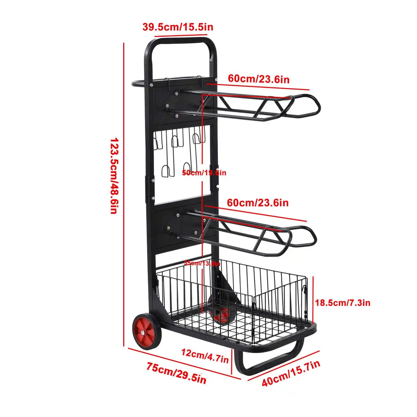 Horse Saddle Rack Portable Stand With Wheels Heavy Duty Cart