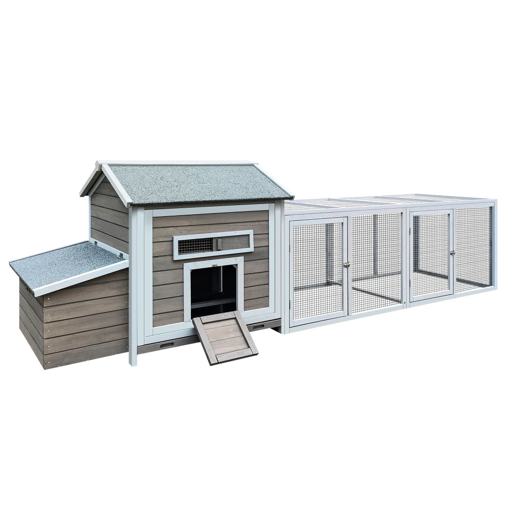 Wooden Chicken Coop Outdoor Hen House with Nesting Box