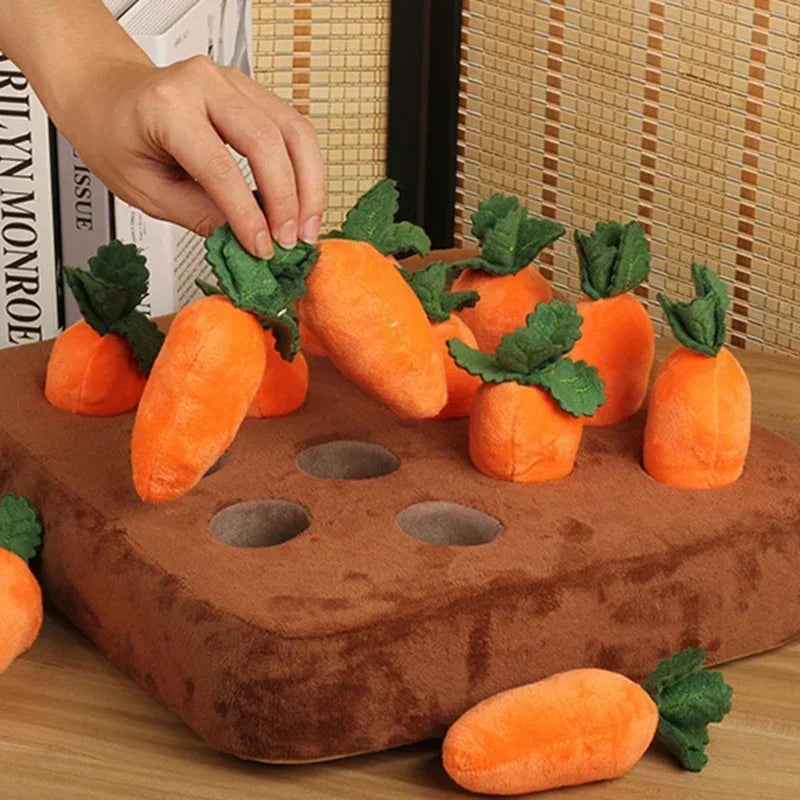 Dog Snuffle Mat Interactive Plush Toy Carrot Radish