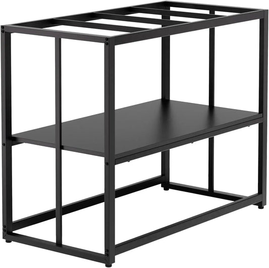 Stainless Steel Aquarium Stand Dual Layer Design For Home Office