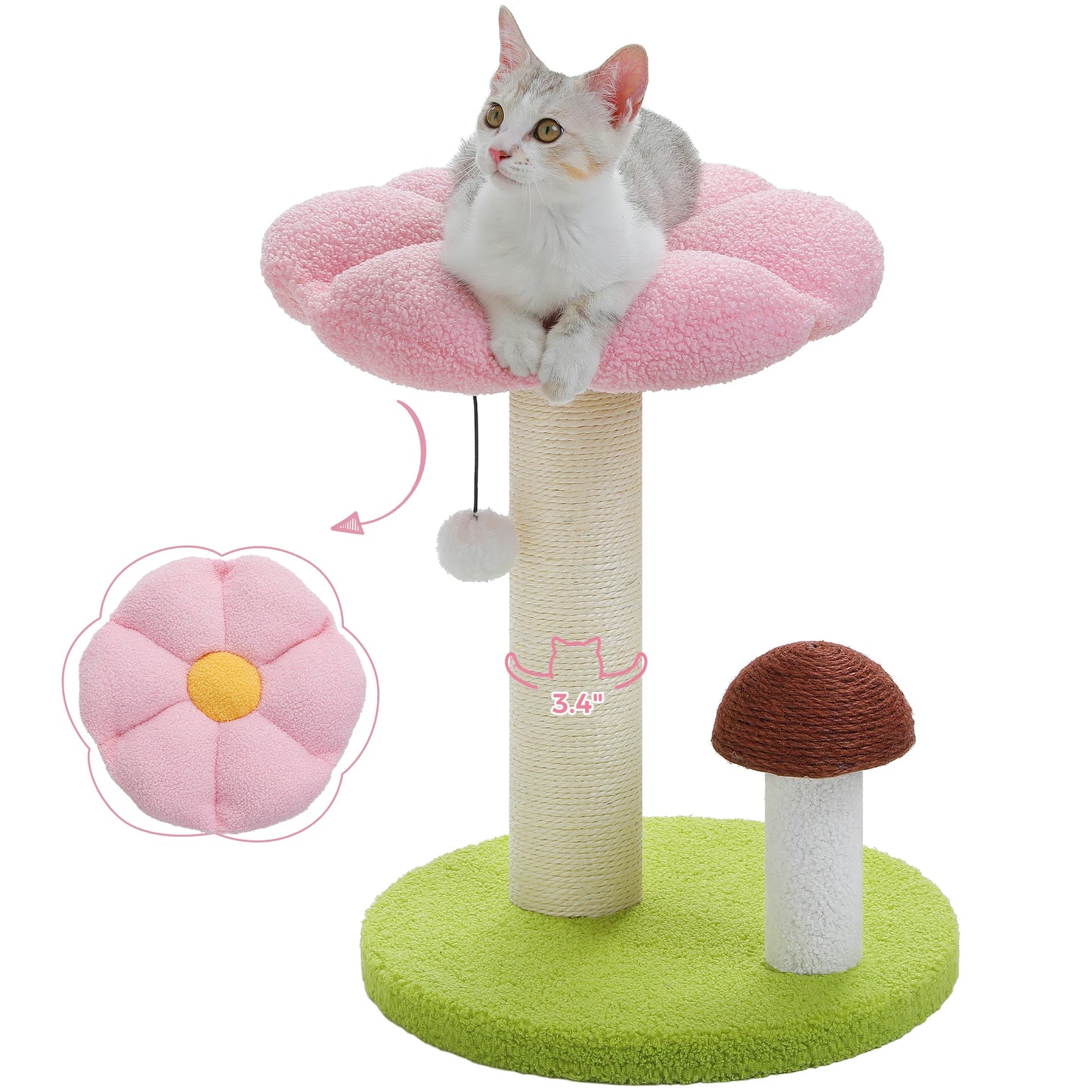 PAWZ Road Cat Scratching Post With Removable Flower Bed