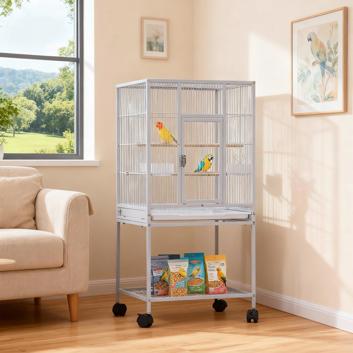 Ram 53 Inch Pet Cage With Wheels For Rabbit Or Chinchilla
