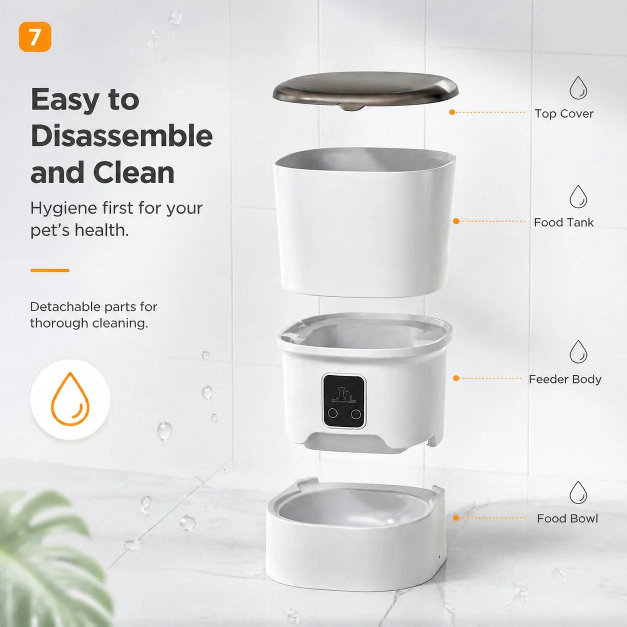 4L Large Capacity Smart Automatic Cat Feeder with Bowl - 4L, APP Control, Timed Feeding, Anti-Clogging Design for Cats & Small Dogs, All Seasons Pet Feeding Supply (No Excessive Waste Risk)