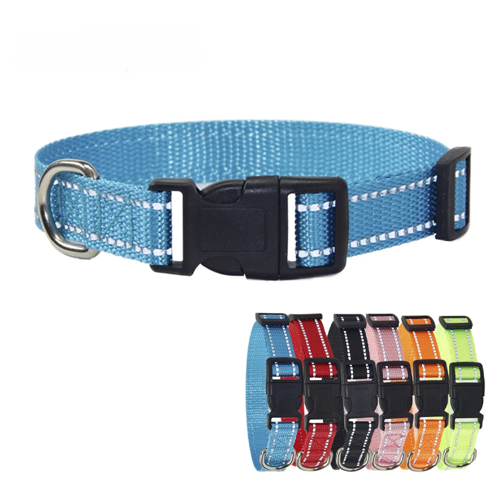 Nylon Collar Leash Set Adjustable Durable Small Medium Large Dog Safe Nylon Daily Walking Outdoor