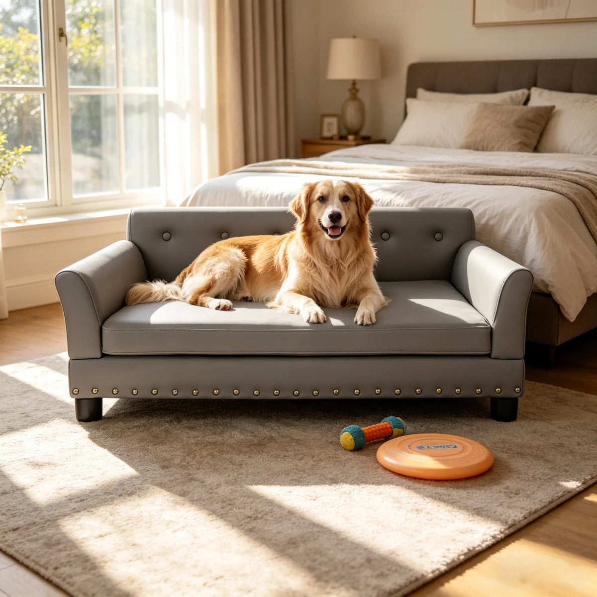 Bingopaw Waterproof Dog Sofa With Removable Microfiber Cushion