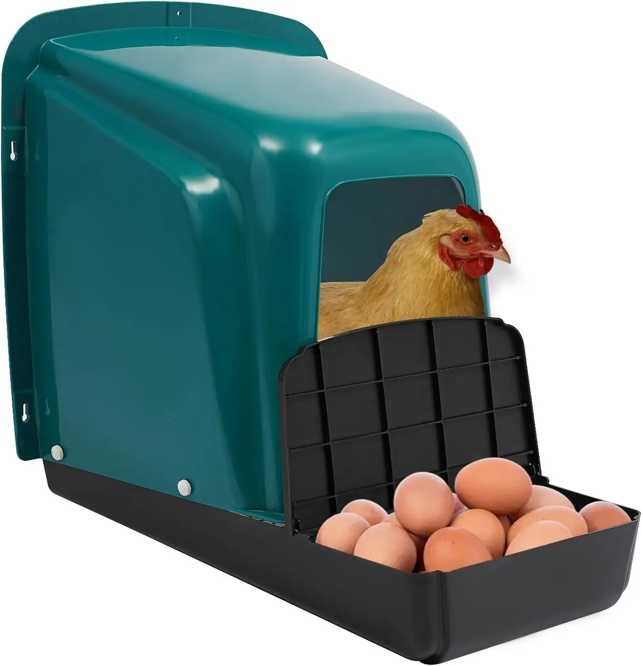 Five Pack Roll Away Chicken Nesting Boxes With Perch Tray