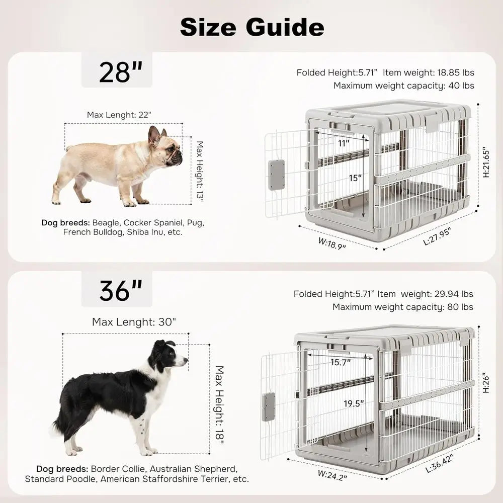 Collapsible Heavy-Duty Dog Kennel for Large Dogs