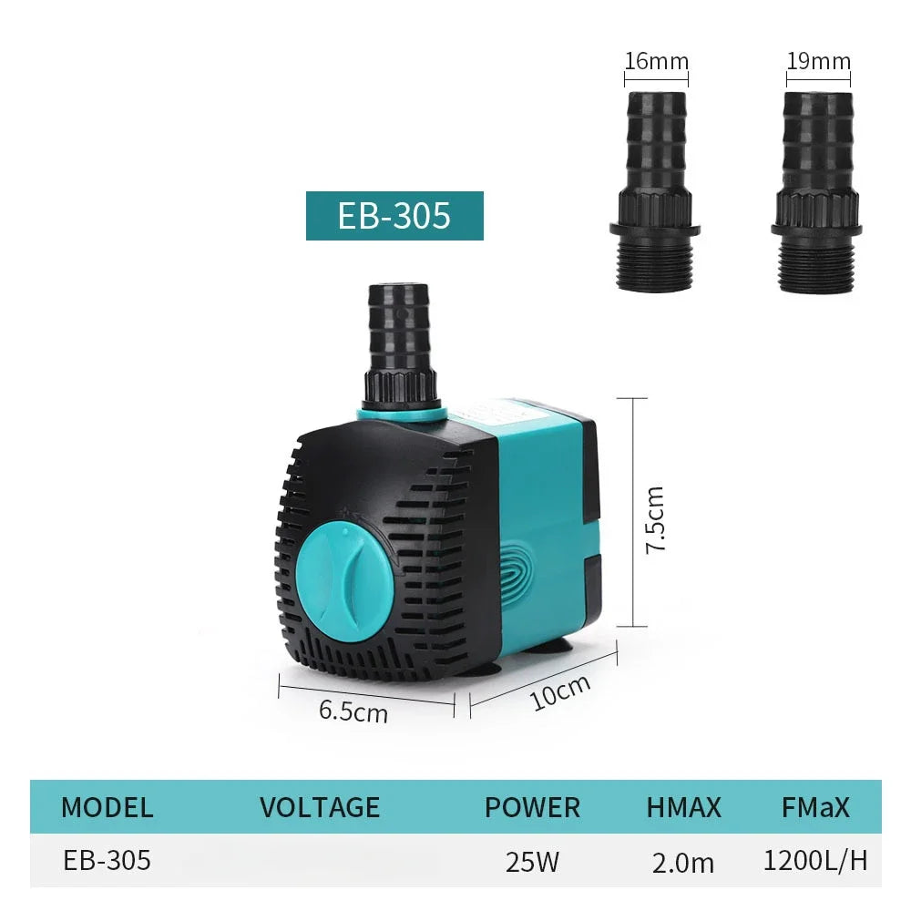 Ultra Quiet Submersible Aquarium Water Pump 110240V 3W 10W 15W 25W