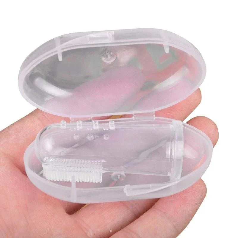 Pet Finger Toothbrush for Dogs and Cats Soft Silicagel Cleaning