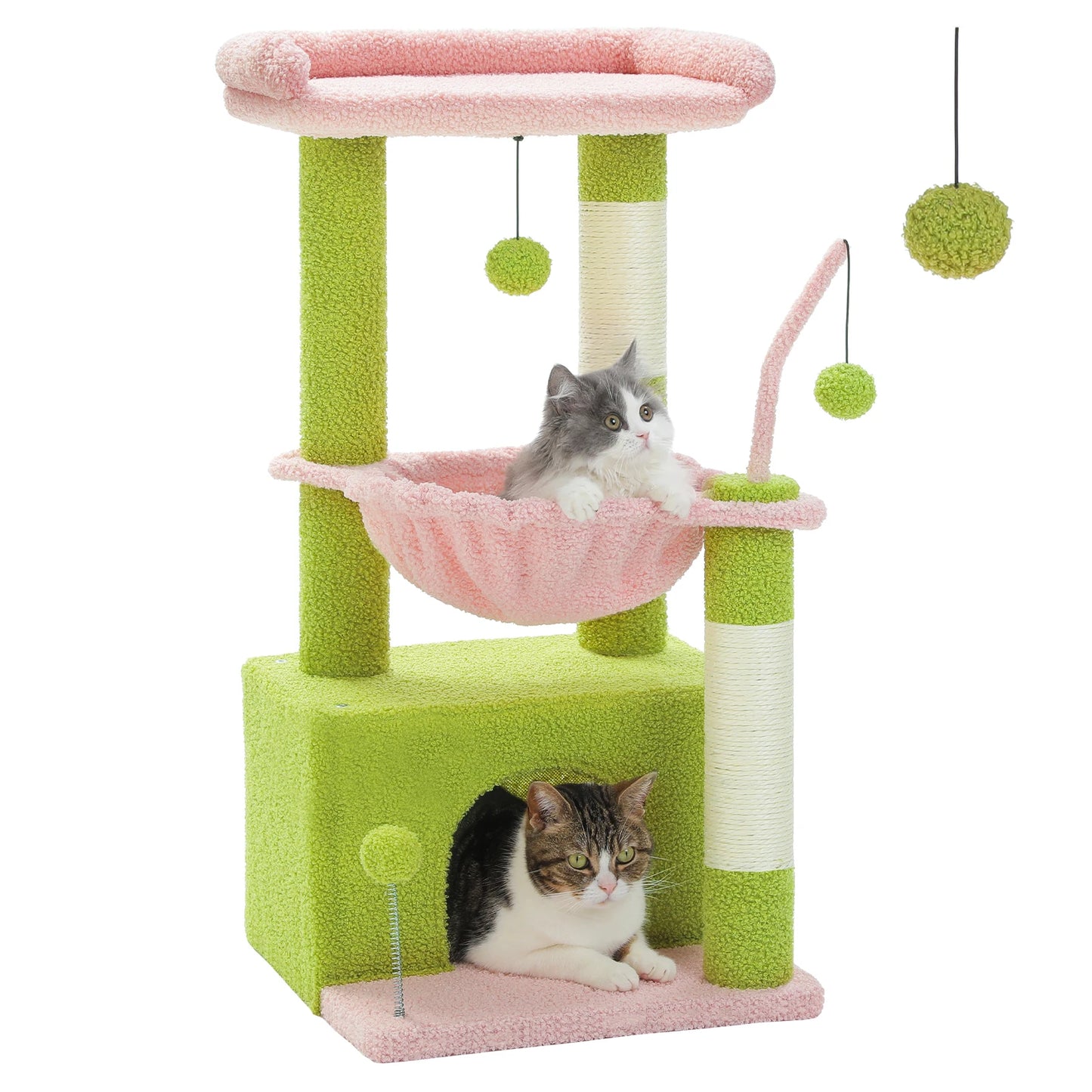 PAWZ Road 4-In-1 Cat Tree With Condo Scratching Post