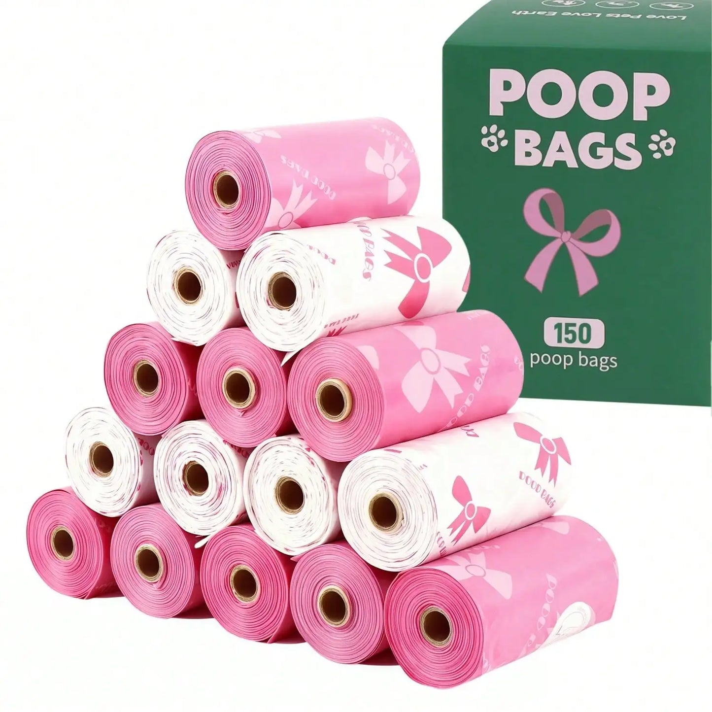 Super Thick Dog Poop Bags Leakproof Polyethylene 180 Count