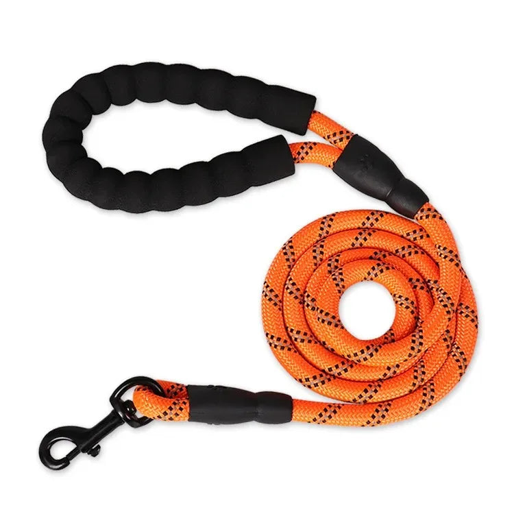 Pet Collar Leash Set Adjustable Long Reinforced Anti-pull Small Medium Large Dog Sturdy Safe Nylon Outdoor Walking Training Outfit