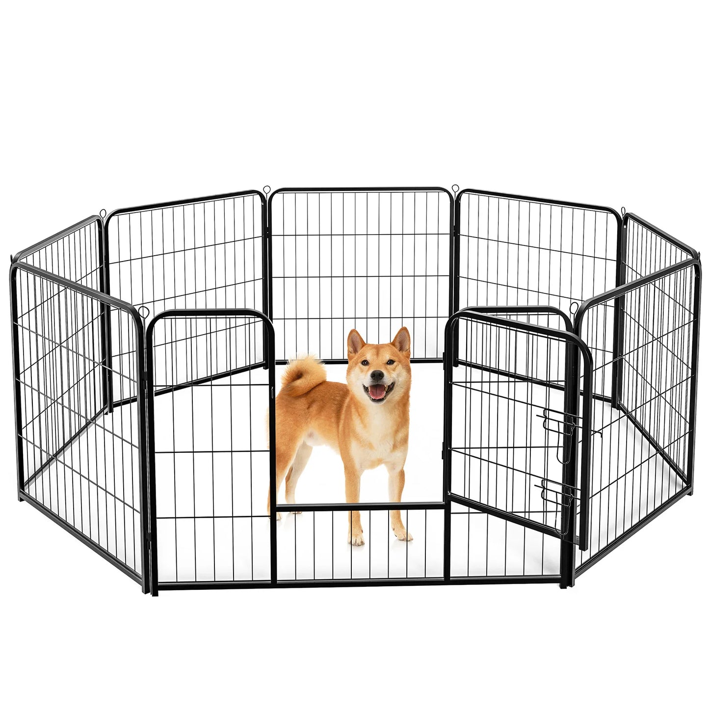 JHK 8-Panel Metal Dog Playpen Foldable Exercise Fence