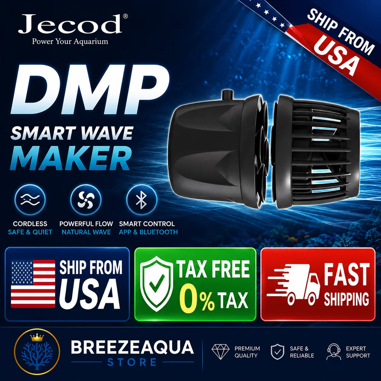 Jebao DMP Wavemaker Pump With Bluetooth App Control