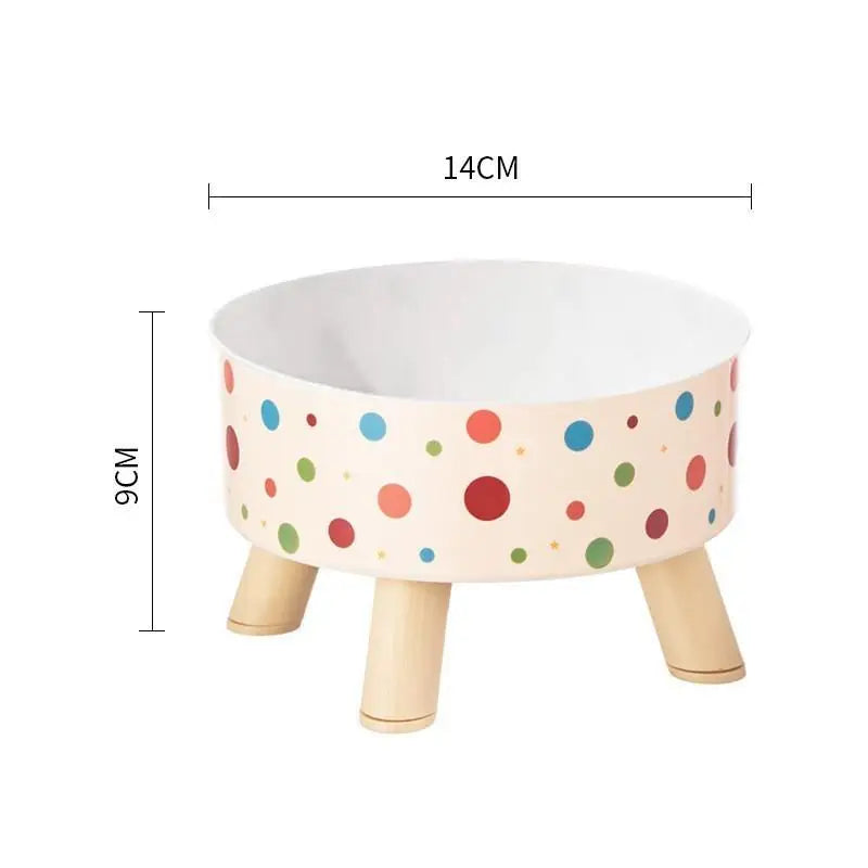 Pet Feeding Bowl Cat Dog Large Capacity Elevated Anti Choking Neck Protection Cartoon Stainless Steel Indoor Daily All Size Matching Stand