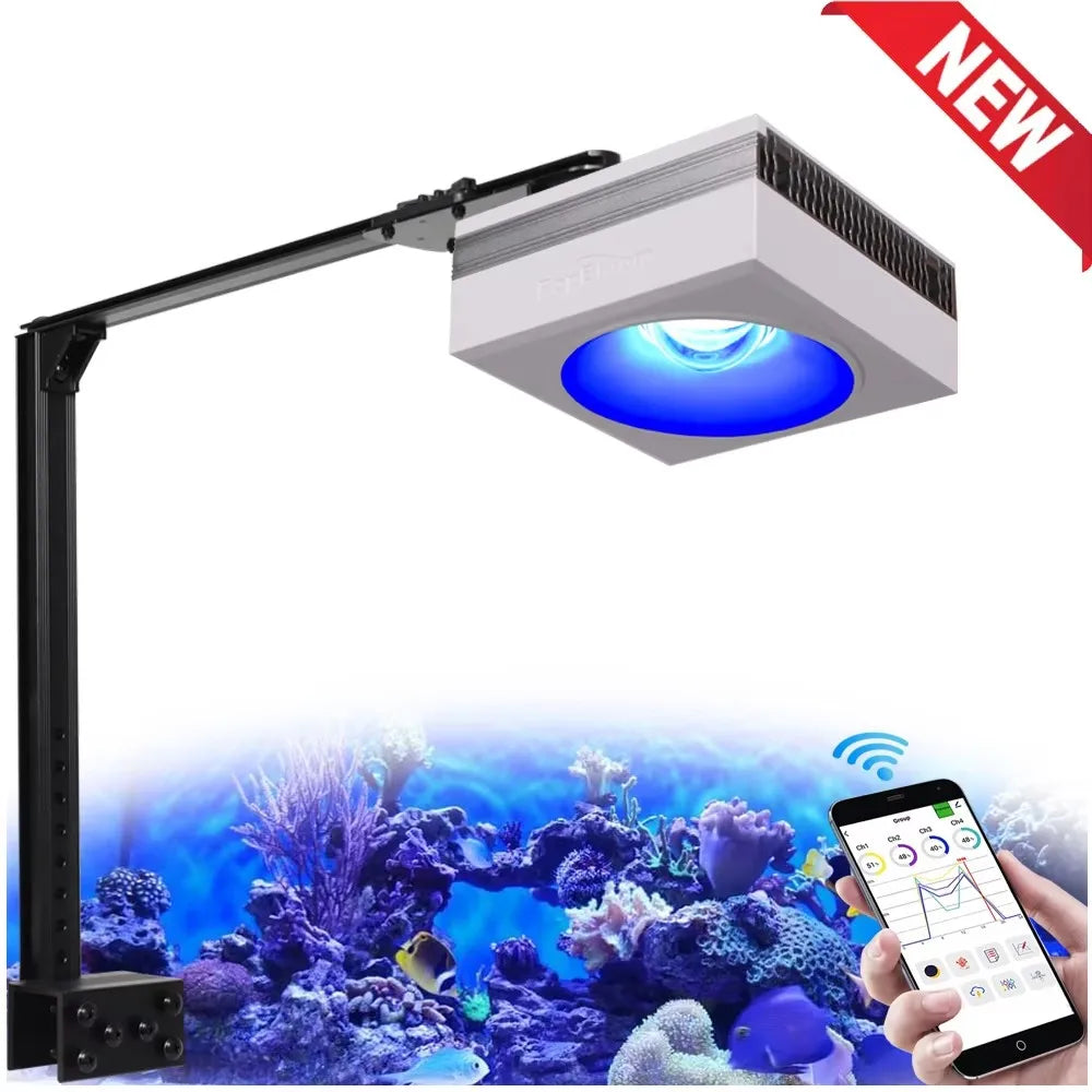 PopBloom RL90 WiFi LED Aquarium Light Full Spectrum Reef Lighting