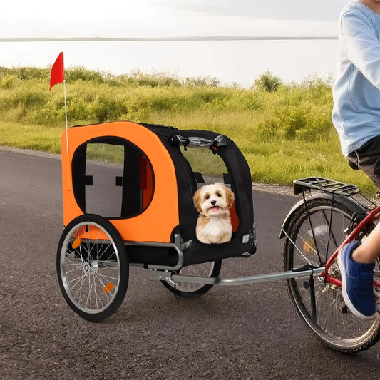 Twister.Ck Foldable Large Dog Bike Trailer 88Lbs Capacity Universal Coupler