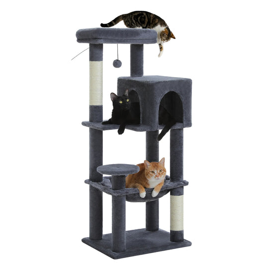PEQULTI 5 Level Cat Tree Tower With Top Perch And Hammock