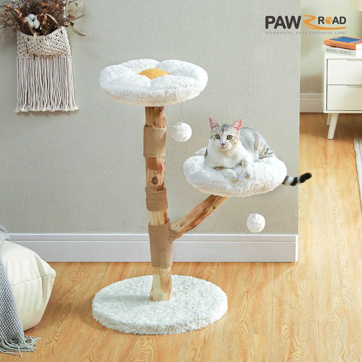 PAWZ Road Flower Cat Tree With Two Perches