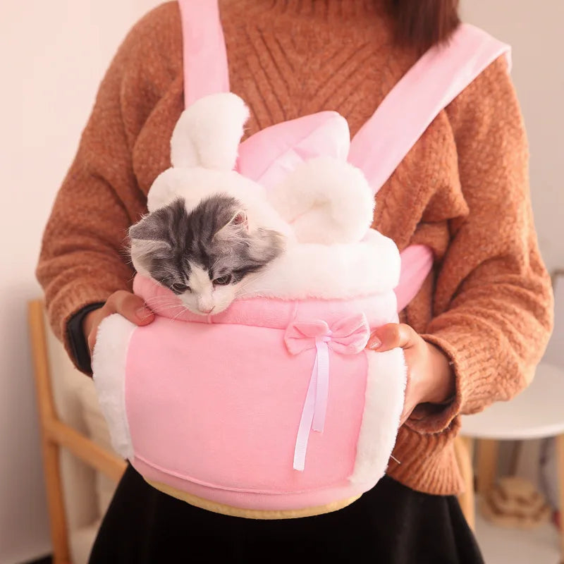 Cat Backpack Carrier With Bed and Bubble Window Airline Approved