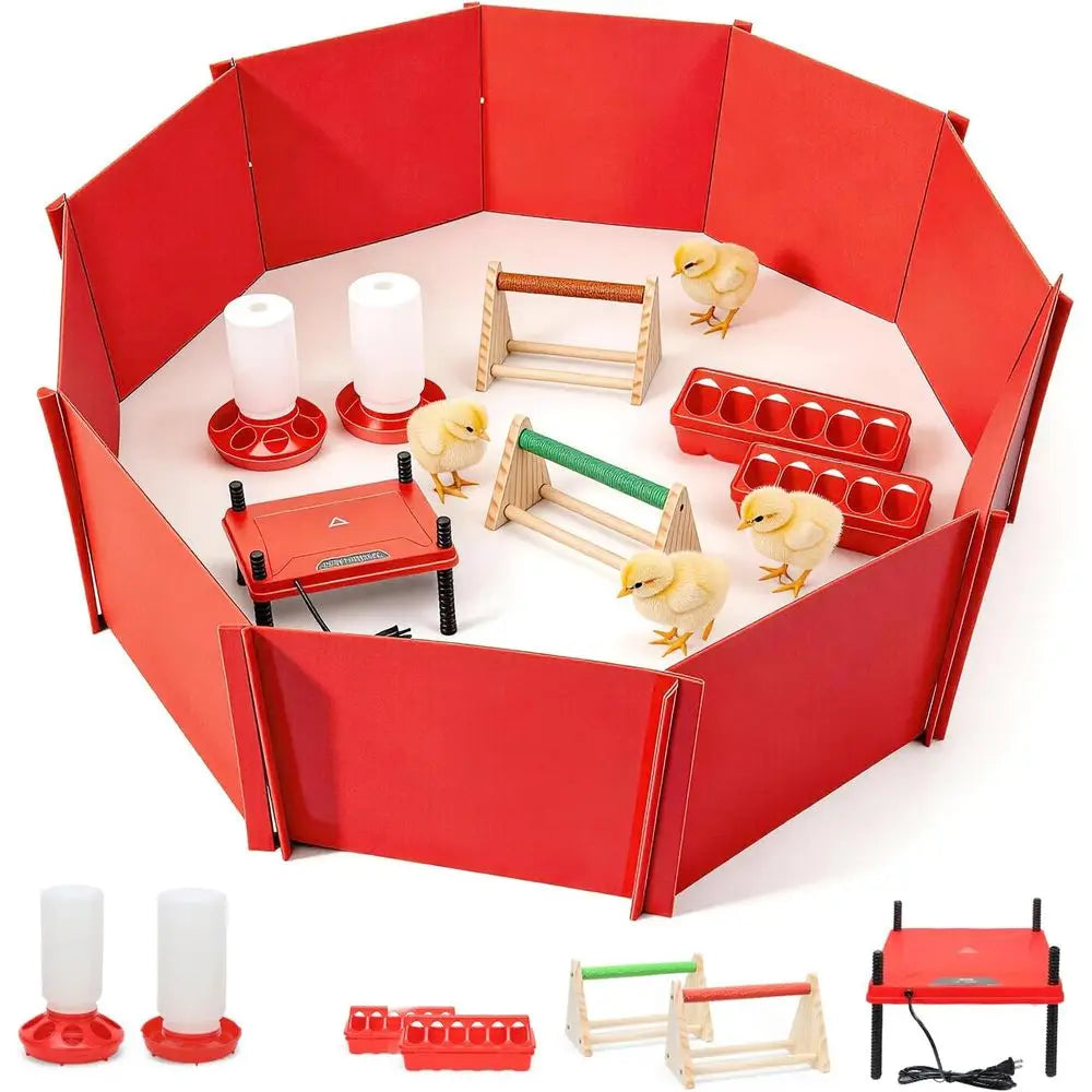 Chick Brooder Box Starter Kit With Heating Plate Perch