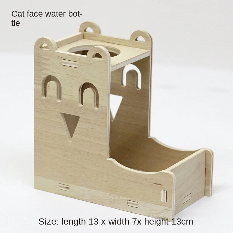 Wooden Hamster Toys Set With Cages Running Wheels Nests