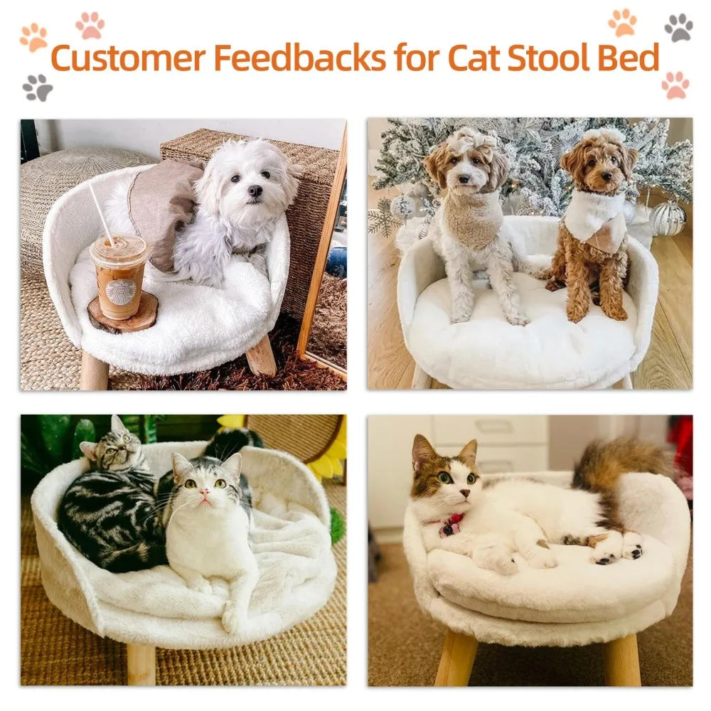 Borwart Elevated Dog Cat Sofa Bed With Removable Cotton Cushion