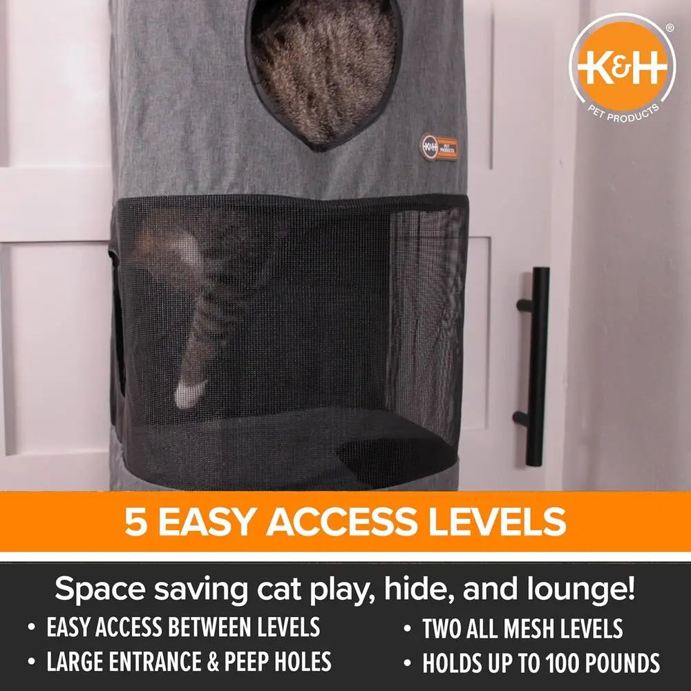 Hangin Cat Tree Condo 5 Level Door Mounted Cat Furniture