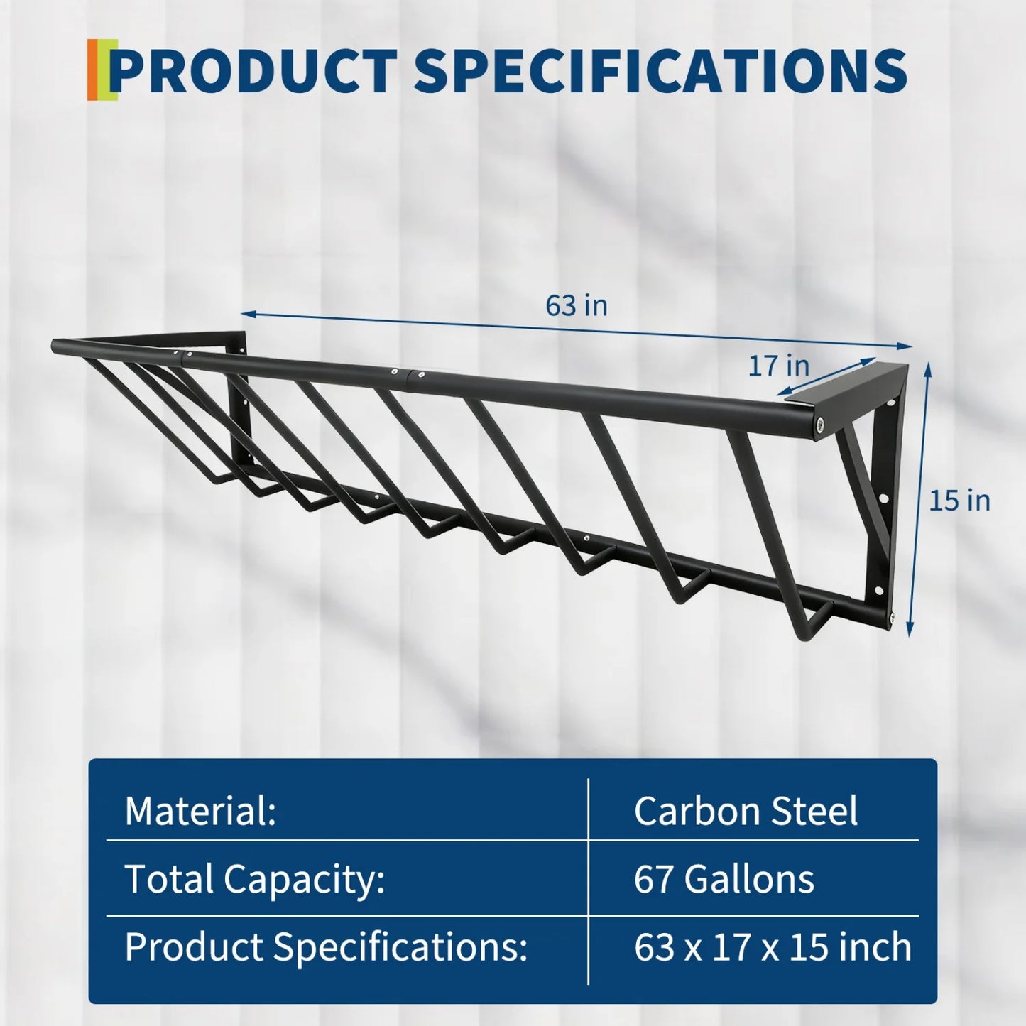 HiMISS Wall Mount Hay Feeder Rack Heavy Duty Carbon Steel
