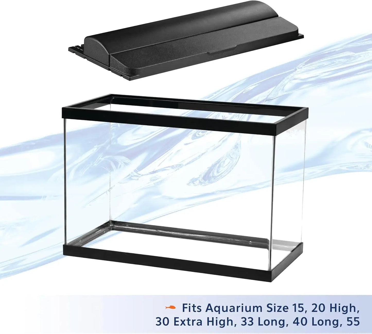 LED Aquarium Hood With Customizable Lighting And Feeding Door