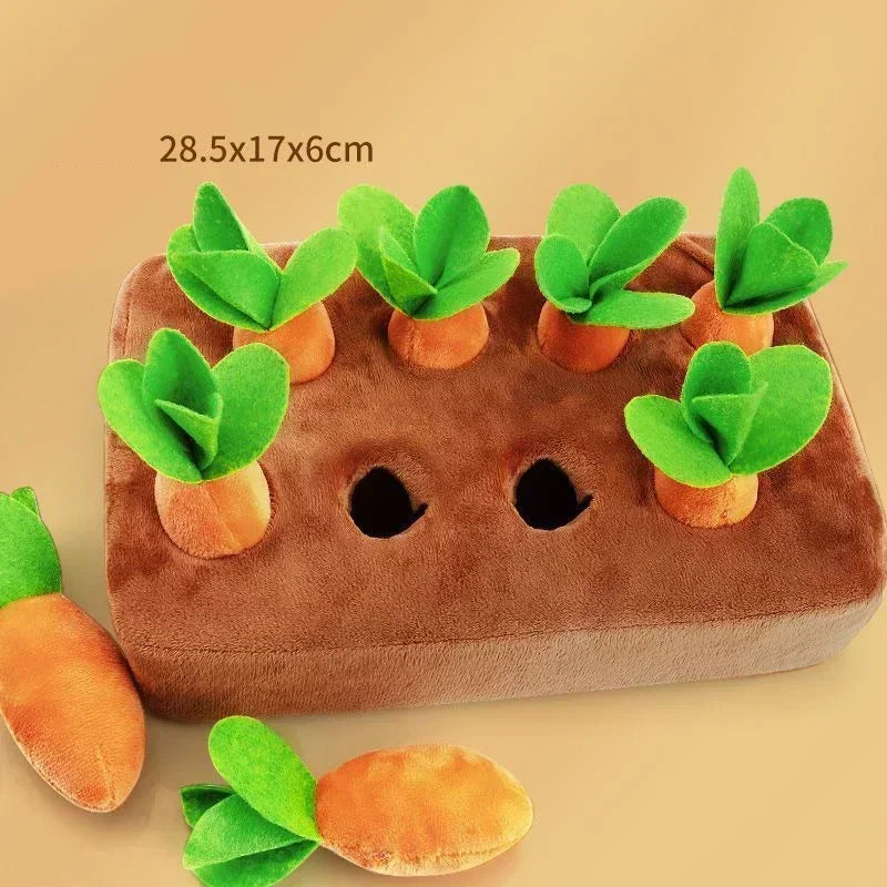 Dog Snuffle Mat Interactive Plush Toy Carrot Radish