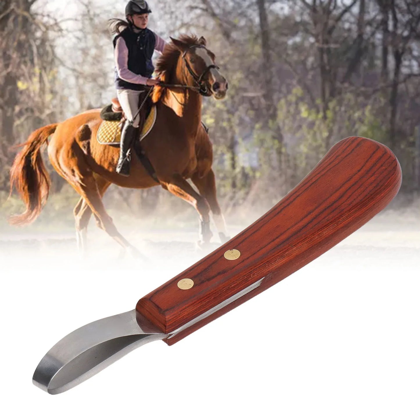 Horse Hoof Trimmer Shears Stainless Steel Blade Rubber Wood Handle