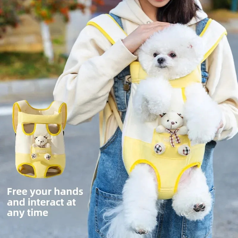 Soft Nylon Pet Dog Carrier Backpack For Small Breeds
