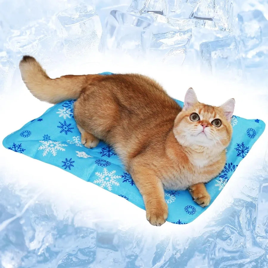 Foldable Gel Cooling Pet Mat With Ice Crystal For Dogs Cats Indoor Outdoor