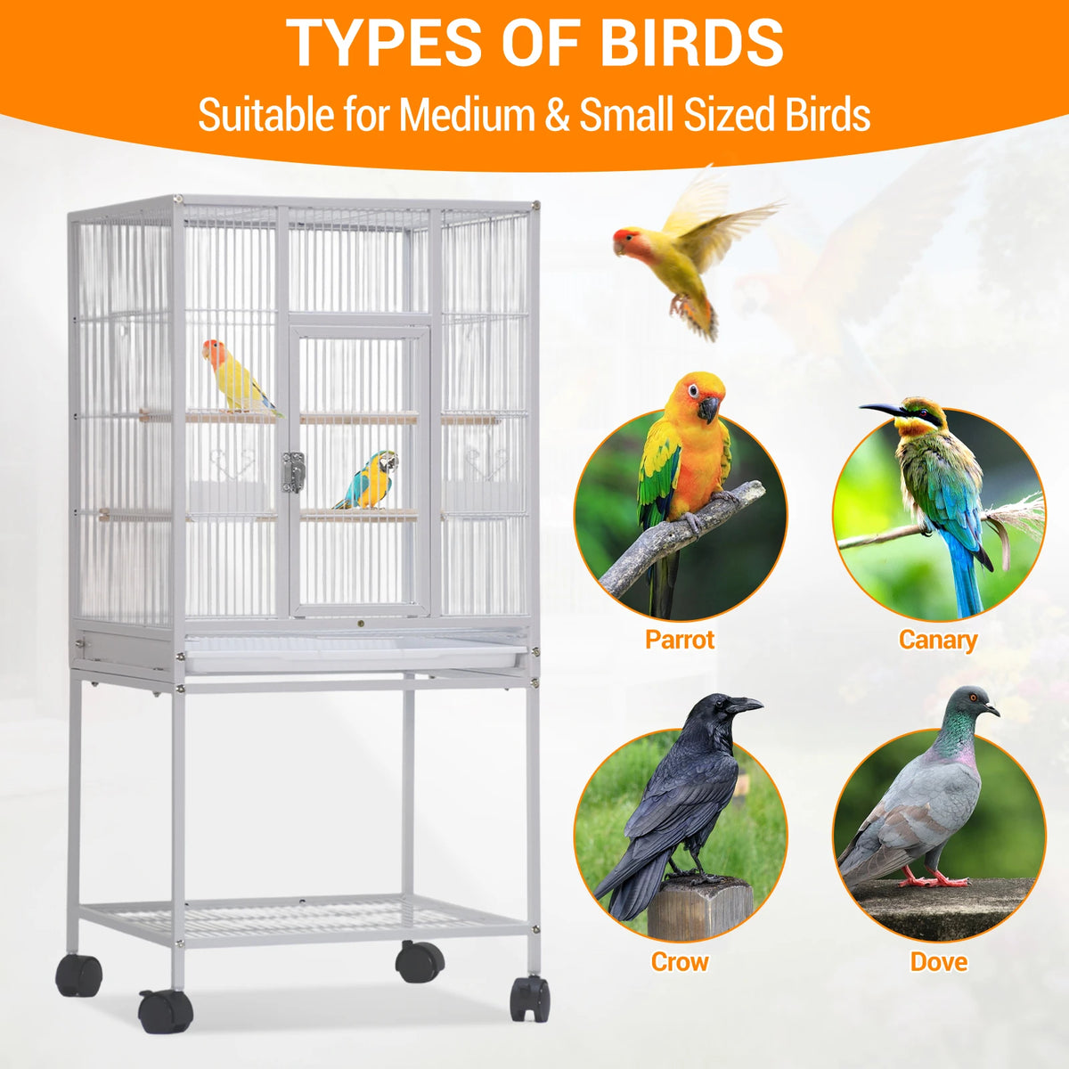 Ram 53 Inch Pet Cage With Wheels For Rabbit Or Chinchilla