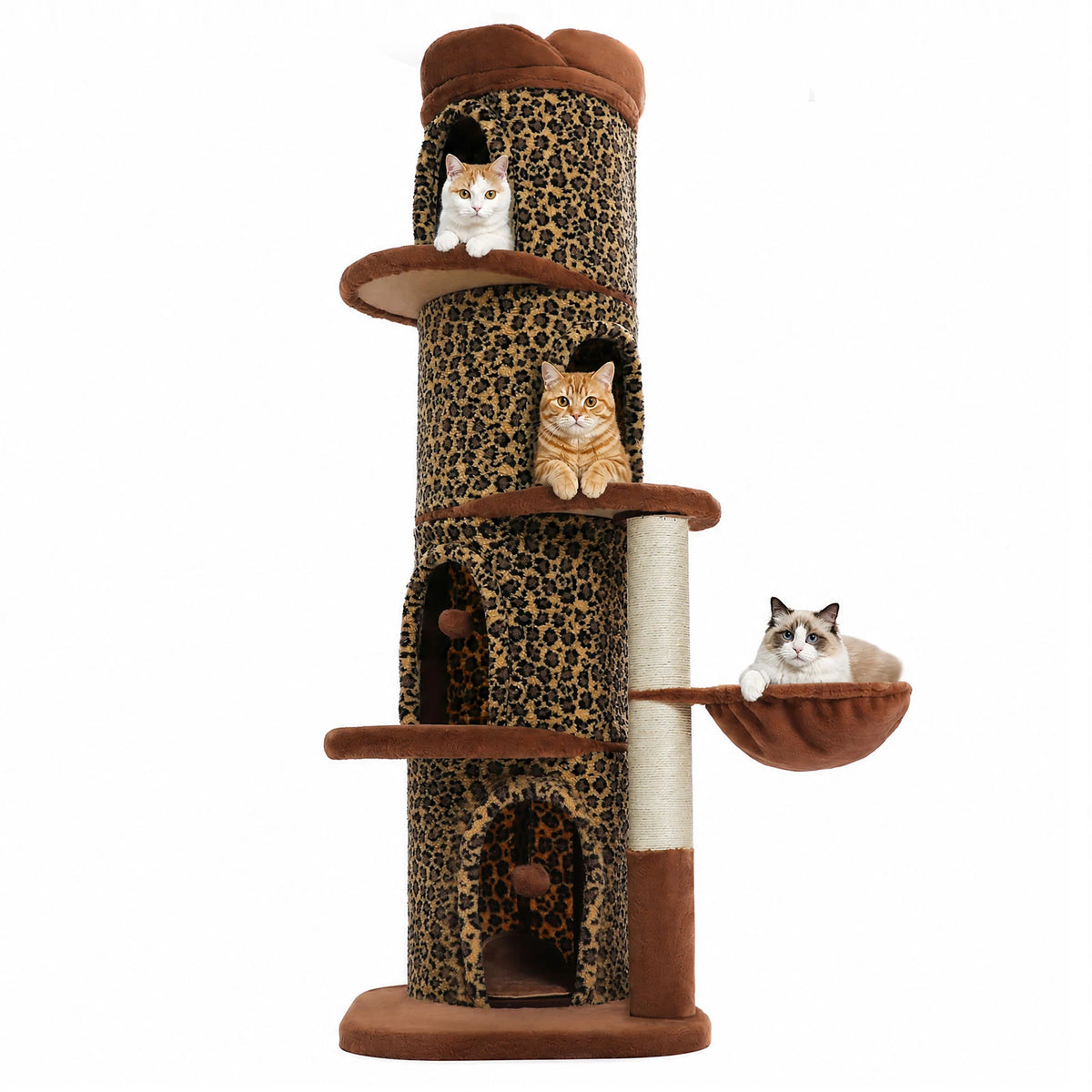 P Premium Cat Tree Tower With Four Condos And Scratcher